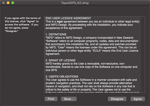 Install - license agreement